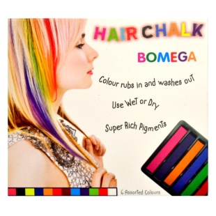 Мел цветной, 6 цветов, для окрашивания волос, Hair chalk - интернет-магазин optom-k.com