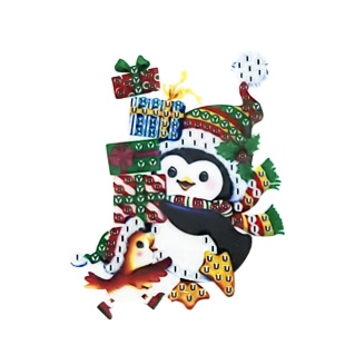 Набір для творчості зі стразами, 10х10 см, наліпка, "Пінгвінятко" - інтернет-магазин optom-k.com