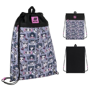 Сумка для обуви, 1 отделение, "Anime Girl", KITE рюкзаки - интернет-магазин optom-k.com