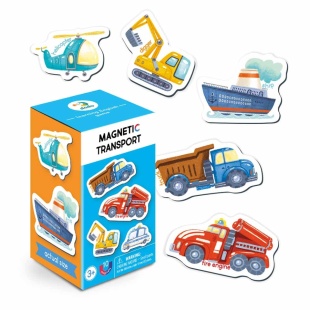 Игра магнитная, 10 элементов, в коробке 12х7х7 см, "Транспорт", DODO - интернет-магазин optom-k.com