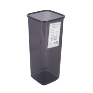 Контейнер для сипучих, 1.7 л, 24.5х11х11 см, пластиковий, квадратний, з кришкою, VIOLET HOUSE - інтернет-магазин optom-k.com